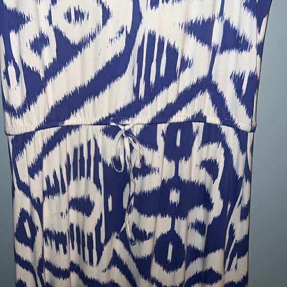 Talbots Women’s M New beautiful blue and white sleeveless maxi dress - Picture 4 of 12